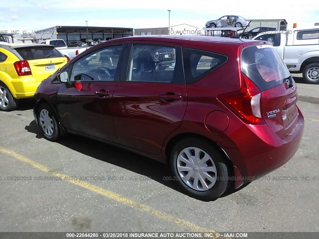 3N1CE2CP9GL396545 - 2016 NISSAN VERSA NOTE S/S PLUS/SV/SL/SR RED photo 3