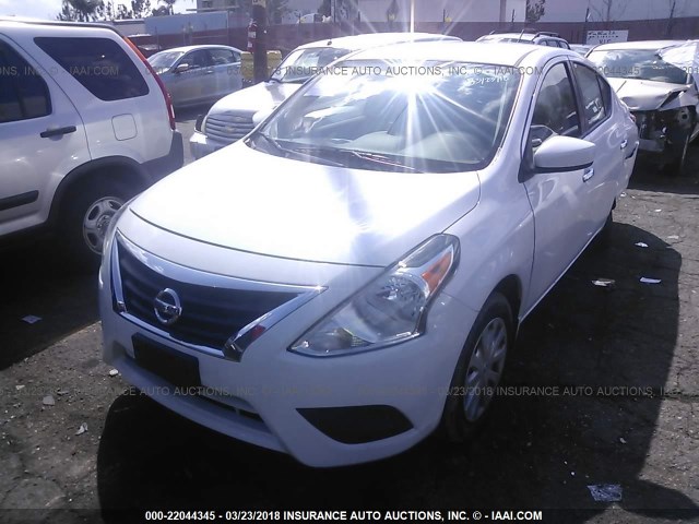 3N1CN7AP1HL884227 - 2017 NISSAN VERSA S/S PLUS/SV/SL WHITE photo 2