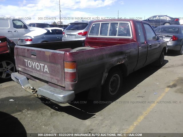 JT4VN93DXM5022221 - 1991 TOYOTA PICKUP 1/2 TON EX LNG WHLBSE DLX RED photo 4