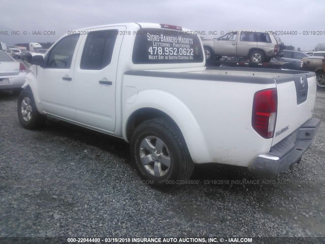 1N6AD0ERXCC449086 - 2012 NISSAN FRONTIER S/SV/SL/PRO-4X WHITE photo 3