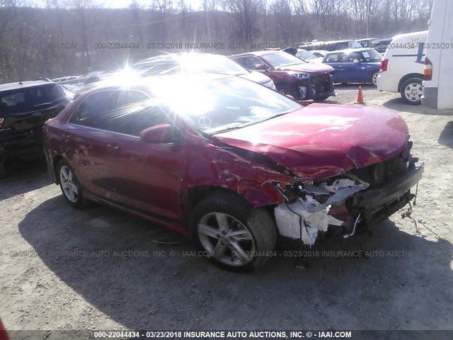4T1BF1FK2CU567731 - 2012 TOYOTA CAMRY SE/LE/XLE RED photo 1