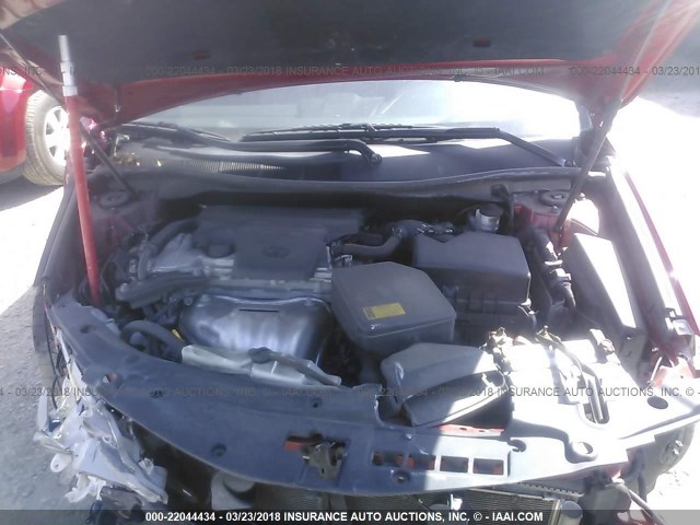 4T1BF1FK2CU567731 - 2012 TOYOTA CAMRY SE/LE/XLE RED photo 10