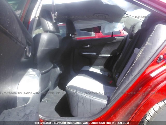 4T1BF1FK2CU567731 - 2012 TOYOTA CAMRY SE/LE/XLE RED photo 8