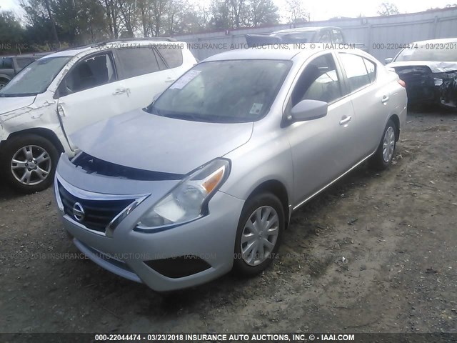 3N1CN7AP5FL884227 - 2015 NISSAN VERSA S/S PLUS/SV/SL SILVER photo 2