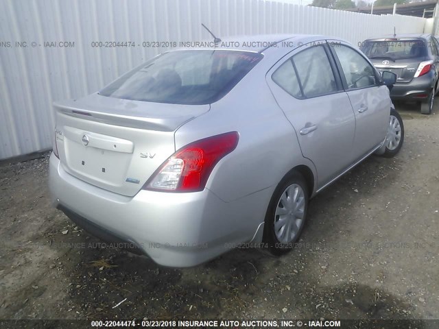 3N1CN7AP5FL884227 - 2015 NISSAN VERSA S/S PLUS/SV/SL SILVER photo 4