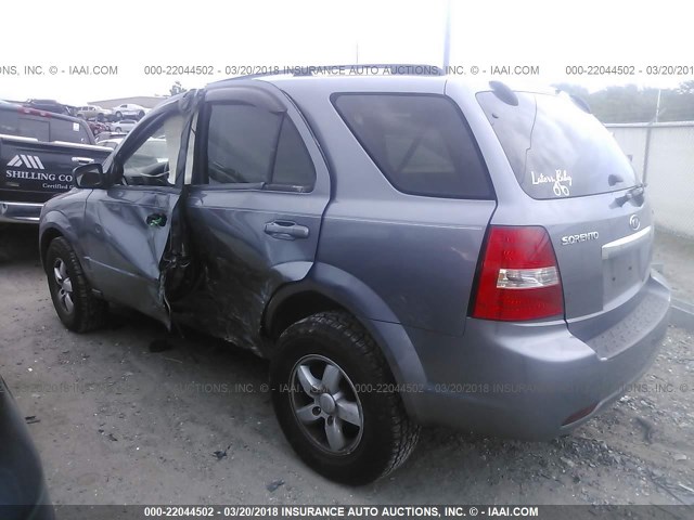 KNDJD735285806526 - 2008 KIA SORENTO EX/LX GRAY photo 3