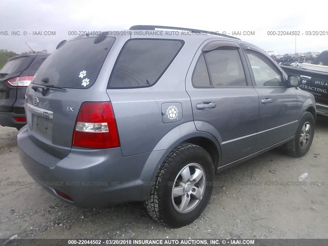 KNDJD735285806526 - 2008 KIA SORENTO EX/LX GRAY photo 4