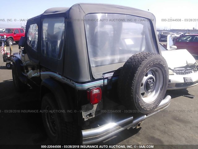 2J4FY29S4NJ533588 - 1992 JEEP WRANGLER / YJ  BLACK photo 3