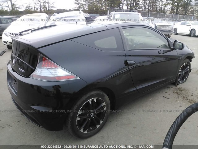 JHMZF1D6XFS001355 - 2015 HONDA CR-Z EX BLACK photo 4