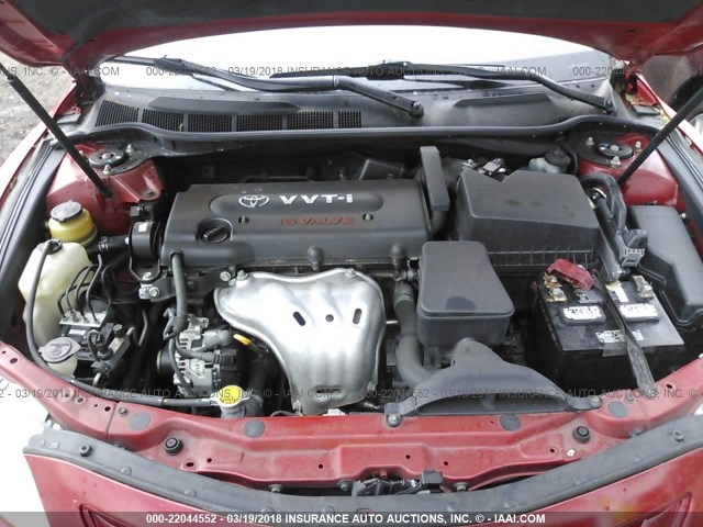 4T1BE46KX7U081937 - 2007 TOYOTA CAMRY NEW GENERAT CE/LE/XLE/SE RED photo 10