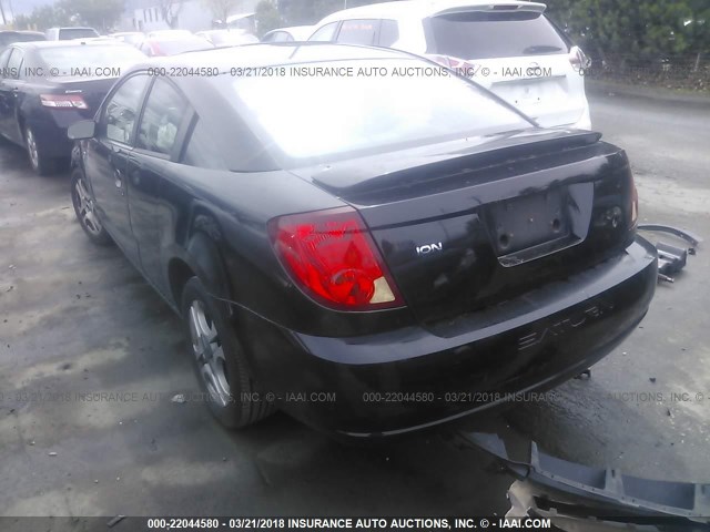 1G8AW12F44Z187118 - 2004 SATURN ION LEVEL 3 BLACK photo 3