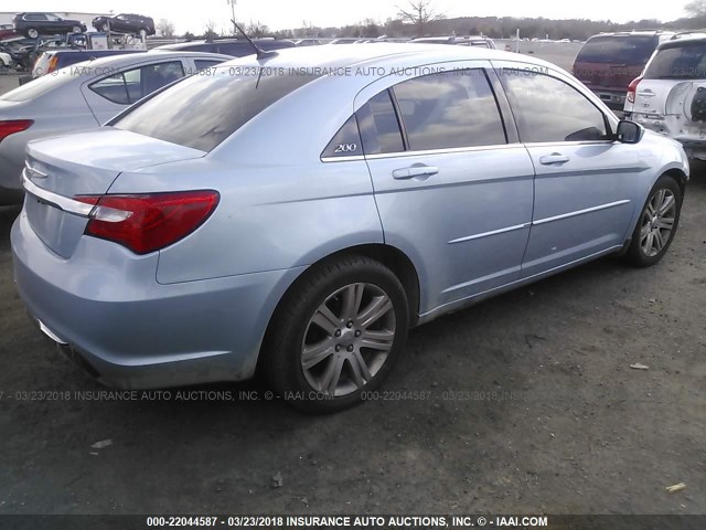 1C3CCBBB3DN656222 - 2013 CHRYSLER 200 TOURING BLUE photo 4