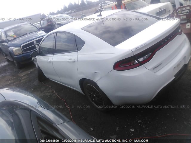 1C3CDFAA0ED742379 - 2014 DODGE DART SE WHITE photo 3