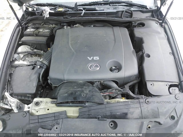 JTHCK262472012564 - 2007 LEXUS IS 250 SILVER photo 10