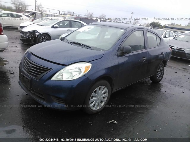 3N1CN7AP2DL886711 - 2013 NISSAN VERSA S/S PLUS/SV/SL BLUE photo 2