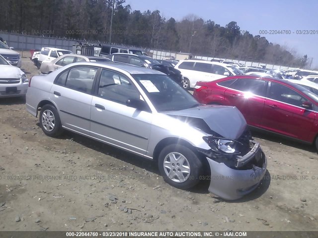2HGES16335H509818 - 2005 HONDA CIVIC DX VP SILVER photo 1