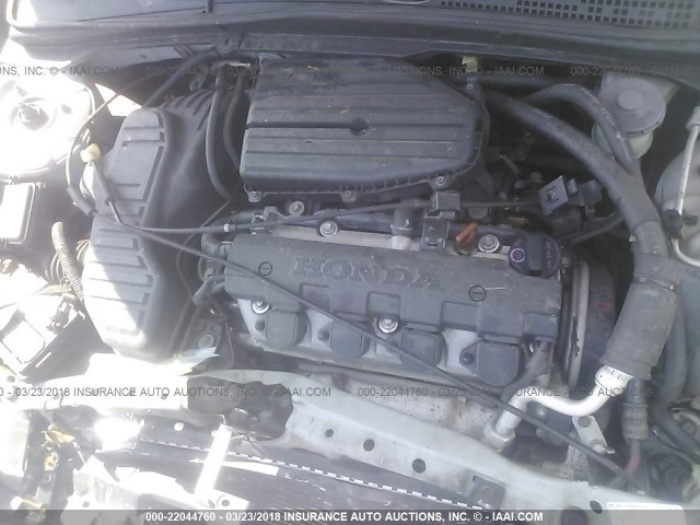 2HGES16335H509818 - 2005 HONDA CIVIC DX VP SILVER photo 10