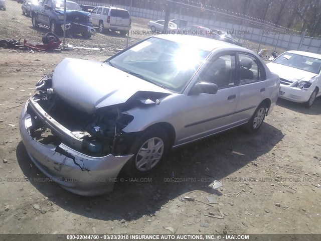 2HGES16335H509818 - 2005 HONDA CIVIC DX VP SILVER photo 2