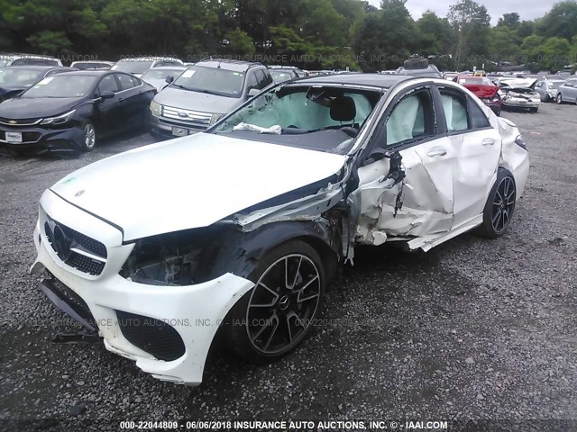 55SWF6EB8JU250853 - 2018 MERCEDES-BENZ C 43 4MATIC AMG WHITE photo 2