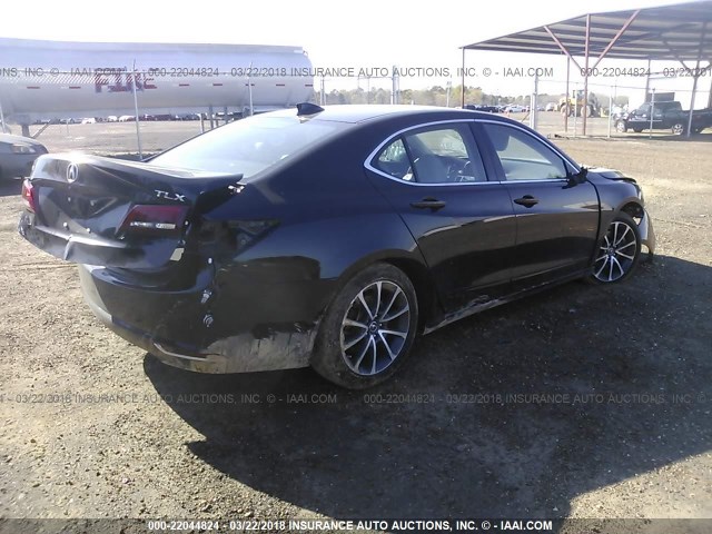 19UUB2F53FA001223 - 2015 ACURA TLX TECH أسود صورة 4