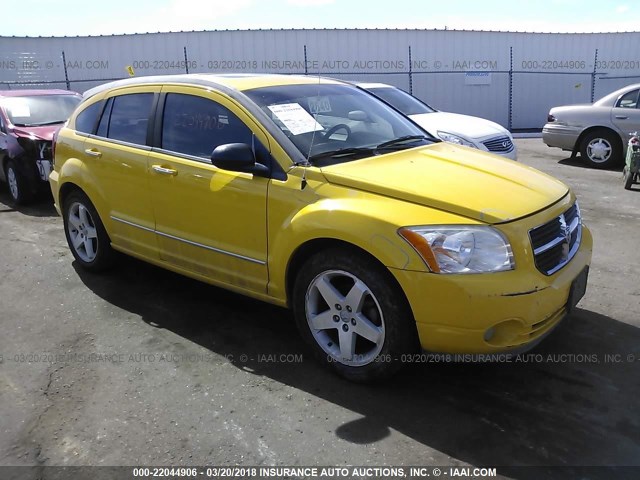 1B3HE78K47D581543 - 2007 DODGE CALIBER R/T YELLOW photo 1