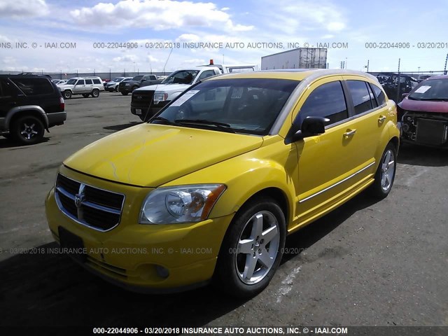 1B3HE78K47D581543 - 2007 DODGE CALIBER R/T YELLOW photo 2