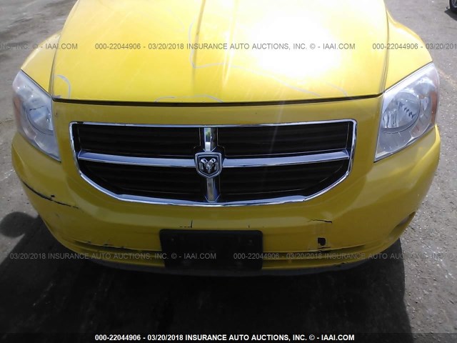 1B3HE78K47D581543 - 2007 DODGE CALIBER R/T YELLOW photo 6