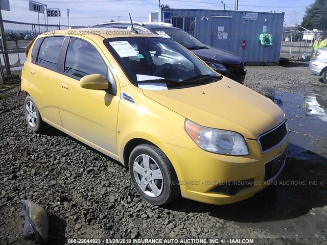 KL1TD66E49B614887 - 2009 CHEVROLET AVEO LS/LT YELLOW photo 1