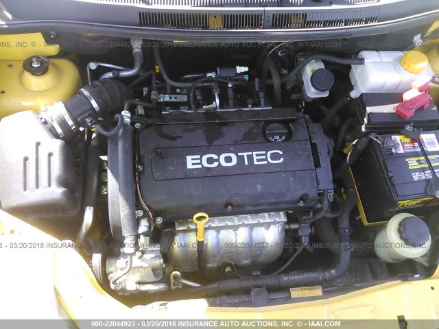 KL1TD66E49B614887 - 2009 CHEVROLET AVEO LS/LT 黄色 照片 10