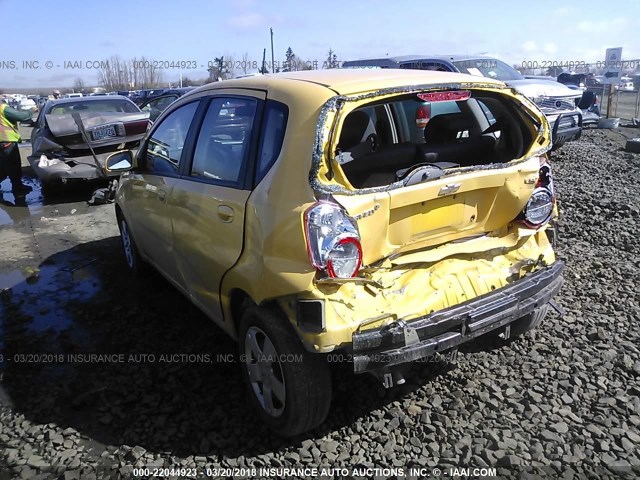 KL1TD66E49B614887 - 2009 CHEVROLET AVEO LS/LT YELLOW photo 3