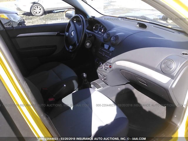 KL1TD66E49B614887 - 2009 CHEVROLET AVEO LS/LT 黄色 照片 5