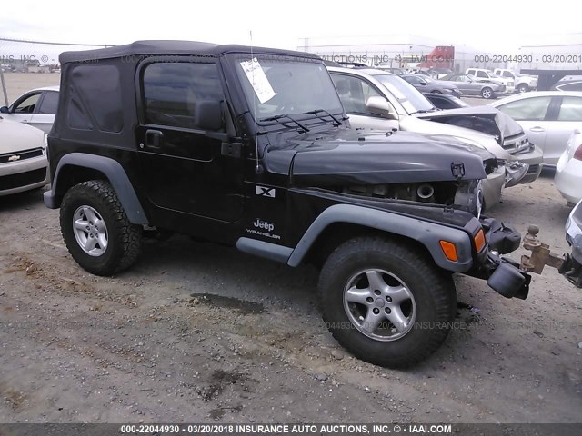 1J4FA39S14P776559 - 2004 JEEP WRANGLER X BLACK photo 1