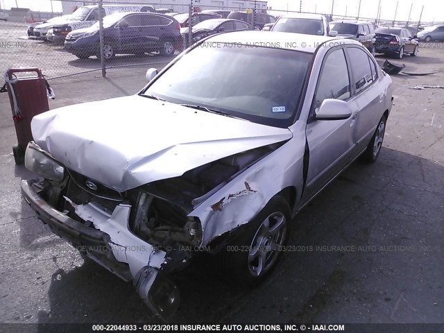 KMHDN45D52U377274 - 2002 HYUNDAI ELANTRA GLS/GT SILVER photo 2