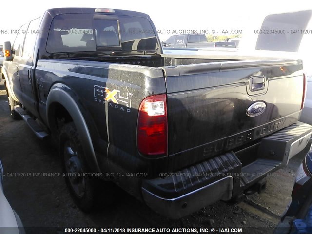 1FT7W2BT6BED10188 - 2011 FORD F250 SUPER DUTY BLACK photo 3