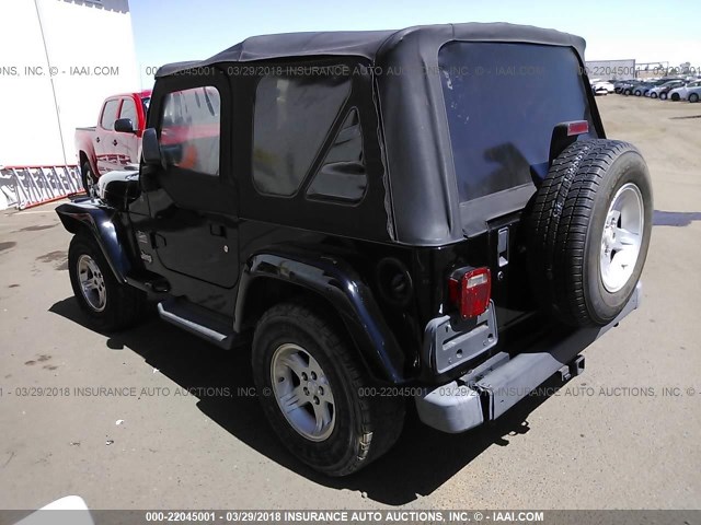 1J4FA59S54P747366 - 2004 JEEP WRANGLER / TJ SAHARA BLACK photo 3