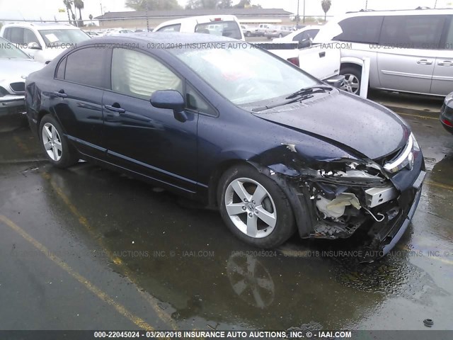 1HGFA16836L106767 - 2006 HONDA CIVIC EX Dark Blue photo 1