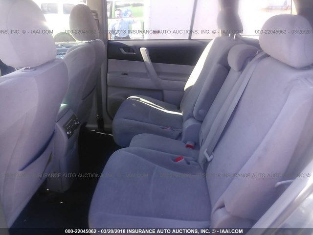 5TDBK3EH5BS059712 - 2011 TOYOTA HIGHLANDER SE Bleu photo 8
