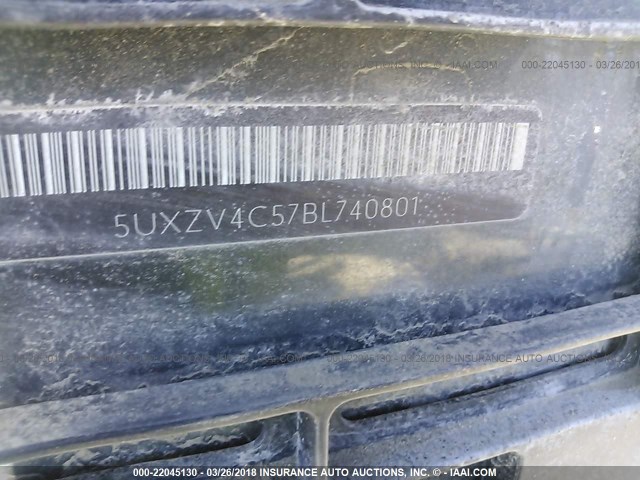 5UXZV4C57BL740801 - 2011 BMW X5 XDRIVE35I Siyah fotoğraf 9