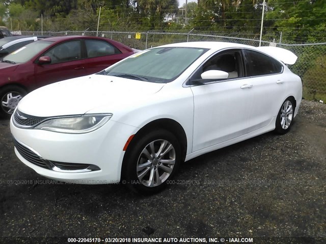 1C3CCCAB1FN608468 - 2015 CHRYSLER 200 LIMITED WHITE photo 2