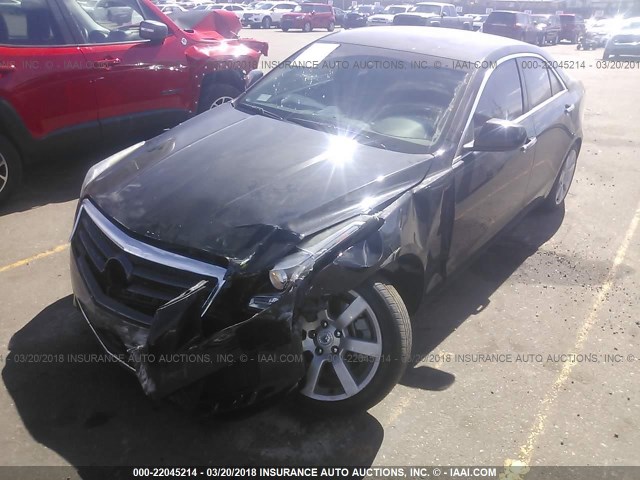 1G6AA5RA9D0160896 - 2013 CADILLAC ATS BLACK photo 2