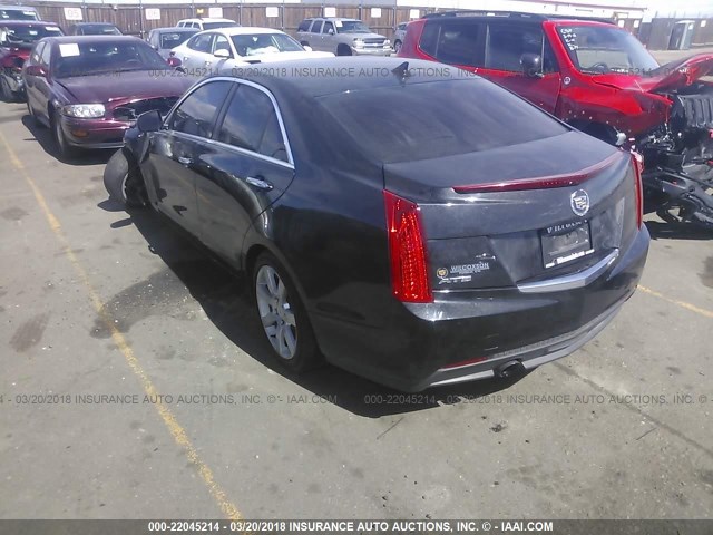 1G6AA5RA9D0160896 - 2013 CADILLAC ATS BLACK photo 3