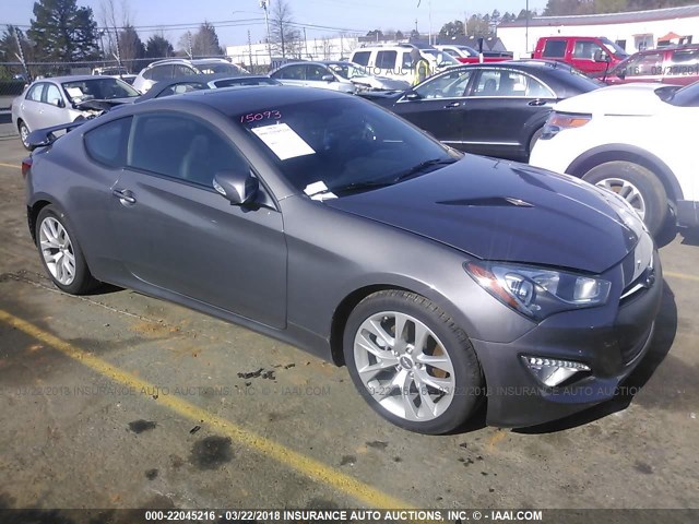 KMHHU6KJ2DU100479 - 2013 HYUNDAI GENESIS COUPE 3.8L GRAY photo 1