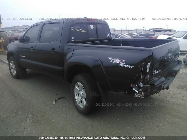 3TMJU62NX9M090594 - 2009 TOYOTA TACOMA DOUBLE CAB PRERUNNER BLACK photo 3