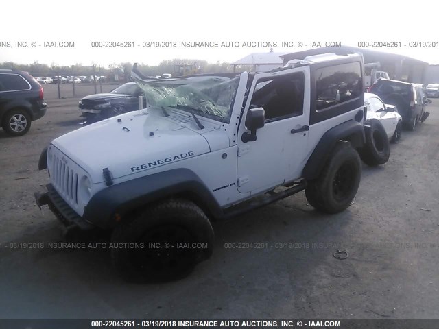 1C4AJWAG9DL571863 - 2013 JEEP WRANGLER SPORT WHITE photo 2