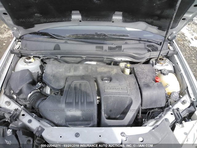 1G2AS18H497111562 - 2009 PONTIAC G5 SILVER photo 10