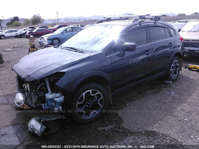 JF2GPAAC8G9306654 - 2016 SUBARU CROSSTREK GRAY photo 2