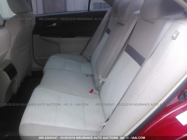 4T4BF1FK2ER396214 - 2014 TOYOTA CAMRY L/SE/LE/XLE 红色 照片 8