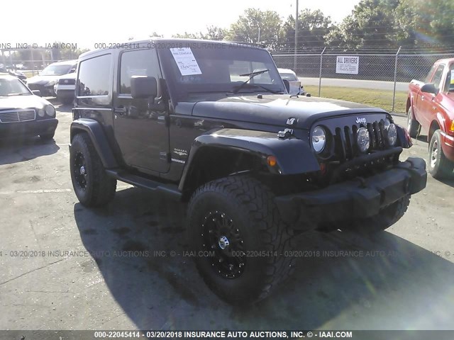 1C4AJWBG8CL170401 - 2012 JEEP WRANGLER SAHARA BLACK photo 1