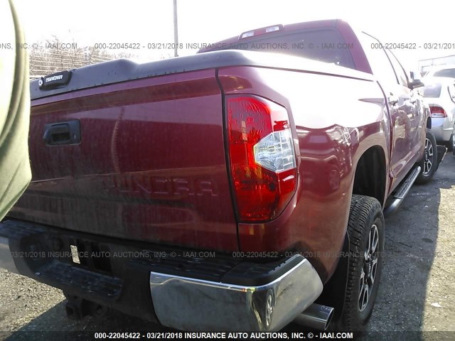 5TFHW5F11GX550632 - 2016 TOYOTA TUNDRA CREWMAX LIMITED RED photo 4