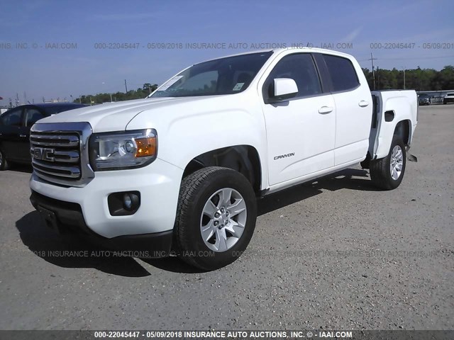 1GTG5CEA4H1153067 - 2017 GMC CANYON SLE WHITE photo 2